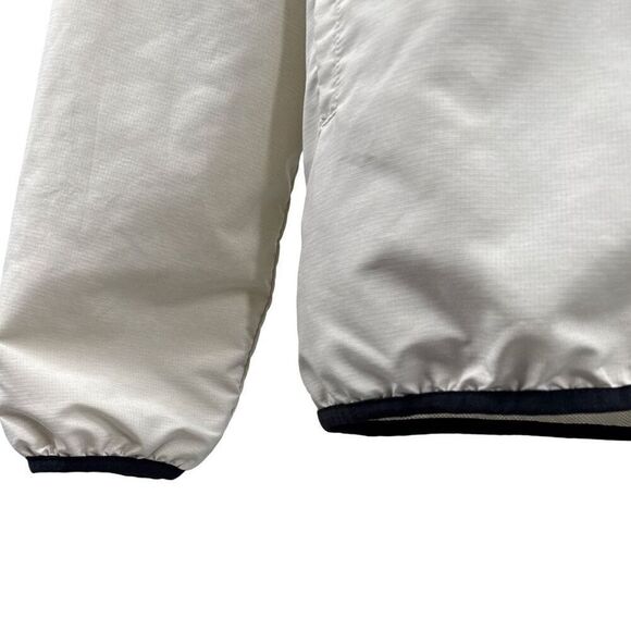 Hurley Men’s Hooded Windbreaker Jacket Beige Zip Front Size Medium M - Picture 3 of 11